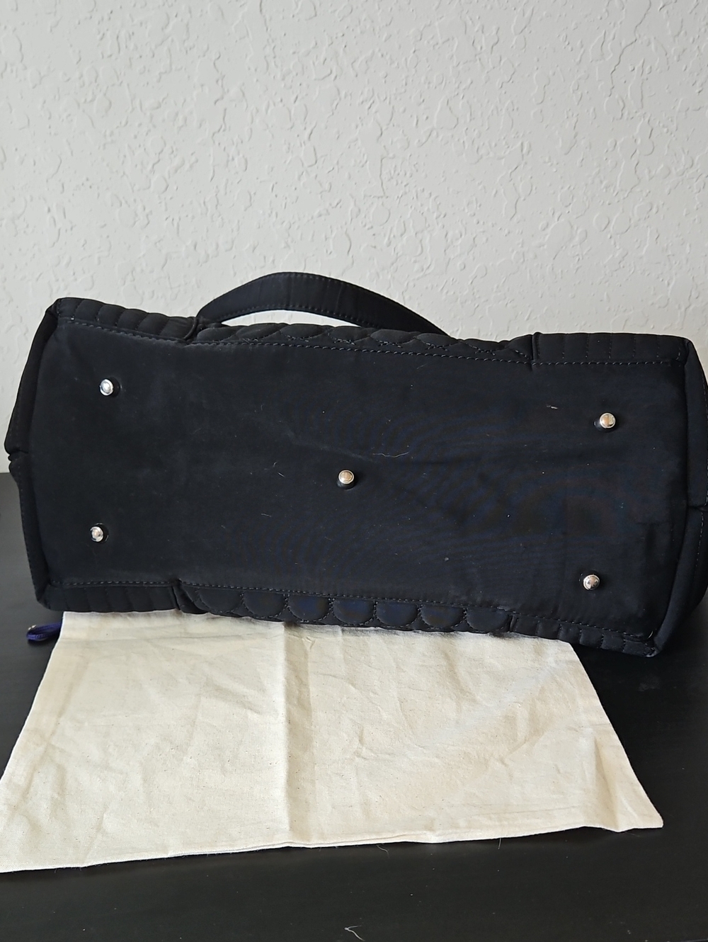Vera Bradley Black Quilted Plastic Lined Diaper Bag/Tote Bag, Microfiber - Picture 11 of 11